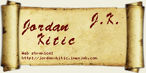 Jordan Kitić vizit kartica